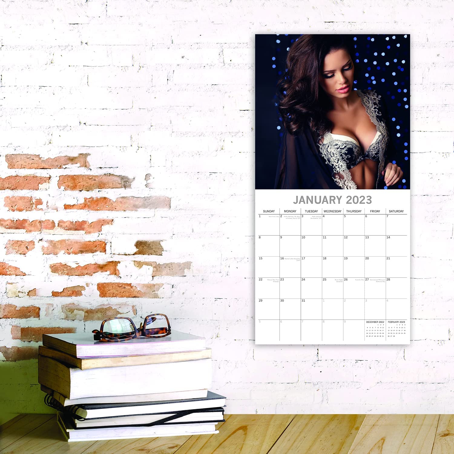 2023 Square Wall Calendar Lingerie 12 X 12 Inch Monthly View 16